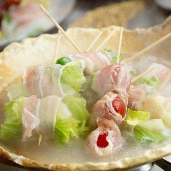 【2小时畅饮】包间保证 “盛宴套餐”共8道菜,4,980日元 【海鲜料理/无限量猪肉涮涮锅】