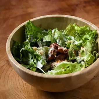 Bacon and walnut Caesar salad