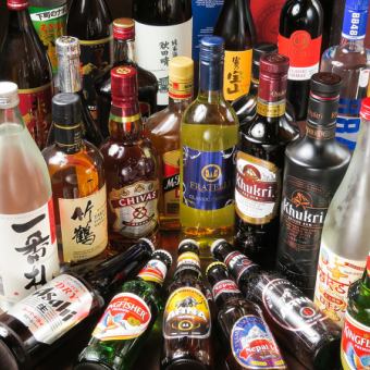 【単品飲み放題】 ネパールウイスキーも！120分飲み放題♪1500円