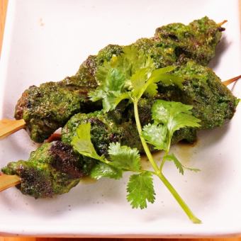 Mutton coriander skewers