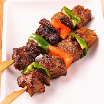 Mutton pepper skewers