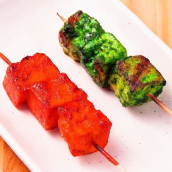 ほうれん草チーズ串焼き