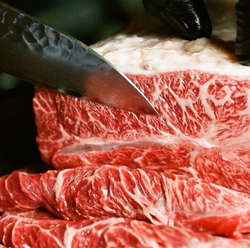 当店のお肉は珍しい一頭買い！余すことなく楽しめる♪