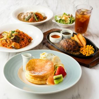 【新登場/2月お試し価格】パンケーキ付きディナーセット(水・木・金限定)/1,980円(税込)