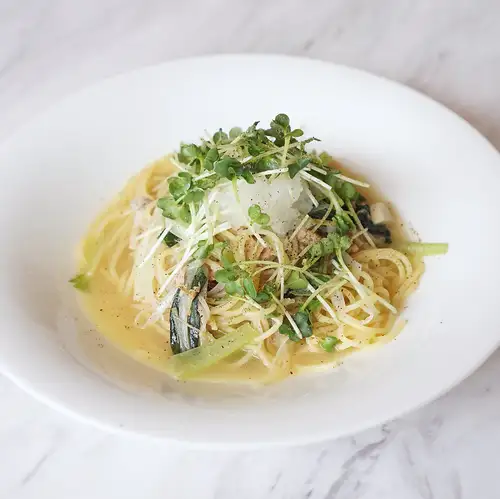 ツナと長ネギの和風パスタ