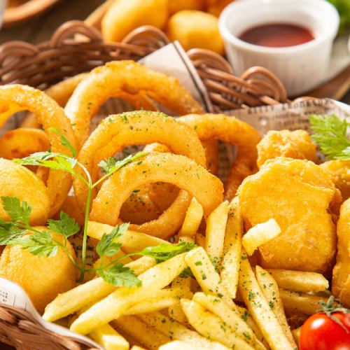 Assorted fried food