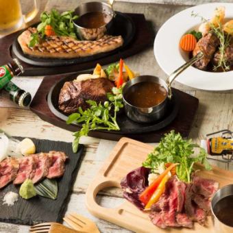 Sunday to Thursday only {Great value for money standard ◎ Great value meat bar course} Includes 2 hours of all-you-can-drink♪ Perfect for welcoming and farewell parties [6 dishes/3800 ⇒ 3300 yen]