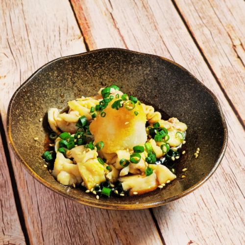 Chicken skin with ponzu sauce