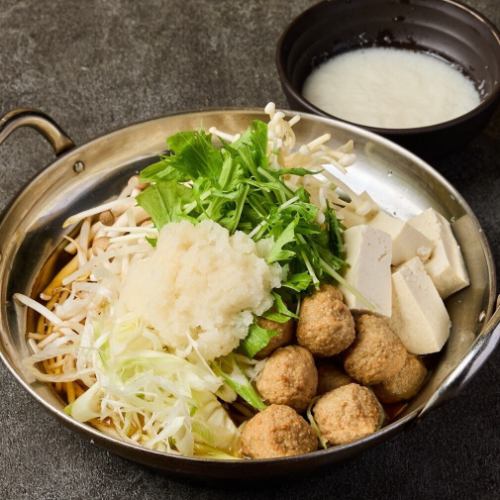 とろろとおろしのみぞれ鍋