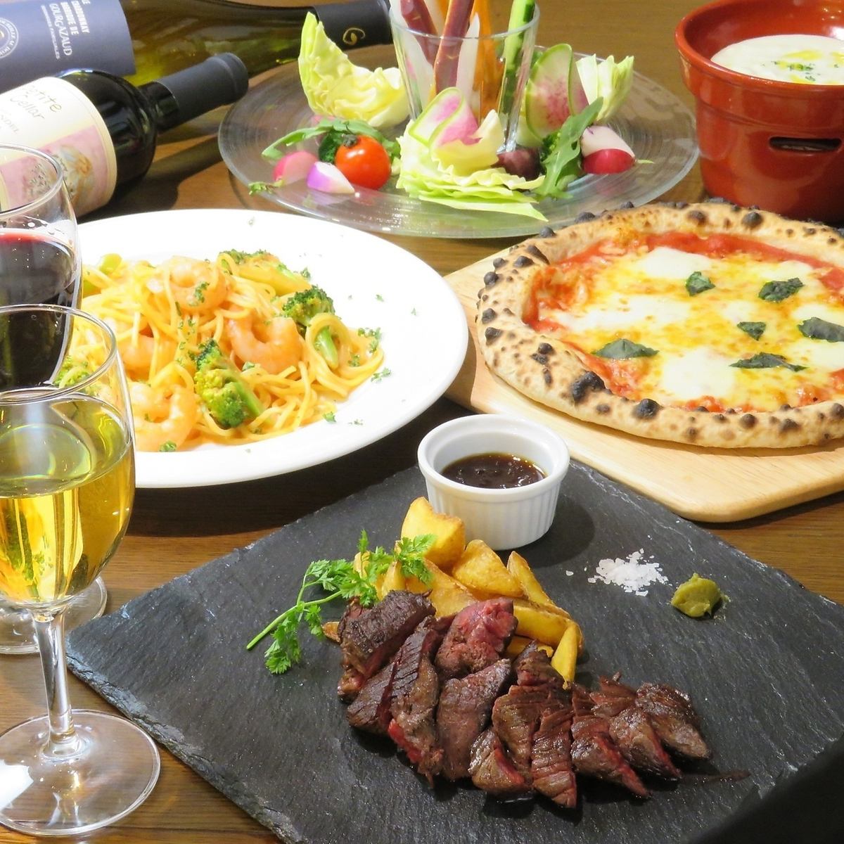 [Mobara Station] Enjoy authentic pizza and pasta baked in a pizza kiln in a private room ♪