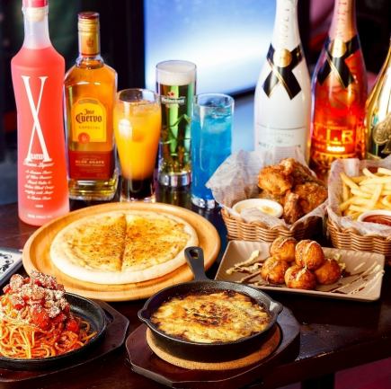 《週末(土日祝)限定》貸切プラン★3時間飲み放題&アミューズ全てやり放題!4400円(税込)