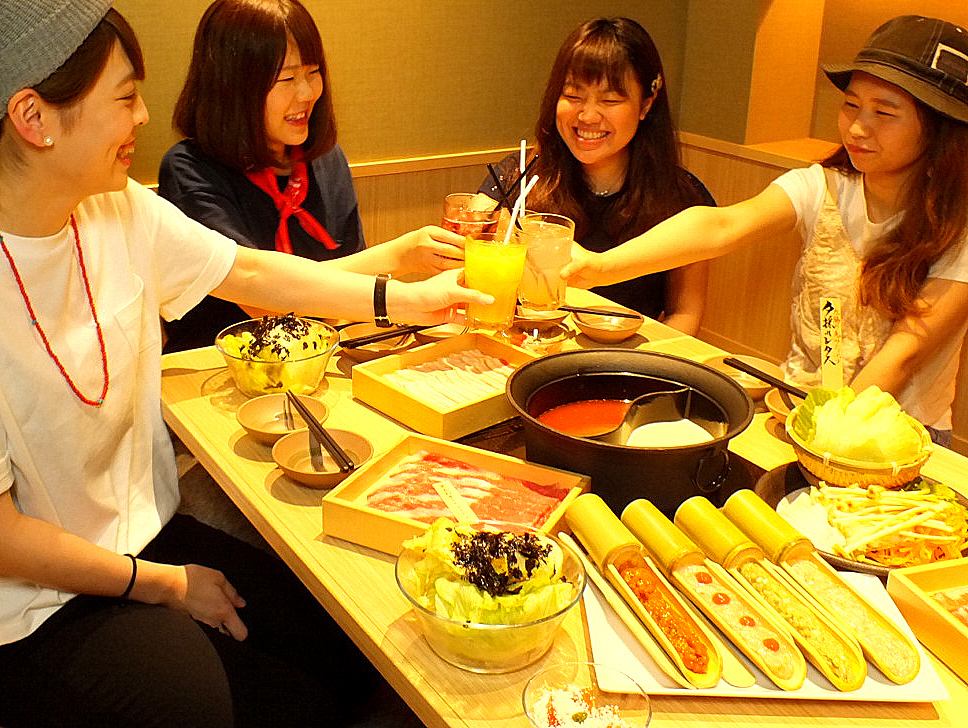 A relaxing shabu-shabu date in a private room ♪ You can easily go there ◎