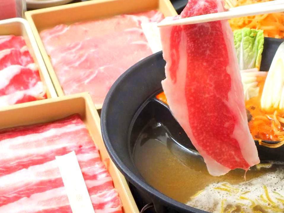 All-you-can-eat carefully selected meat ♪ All-you-can-eat delicious shabu-shabu!