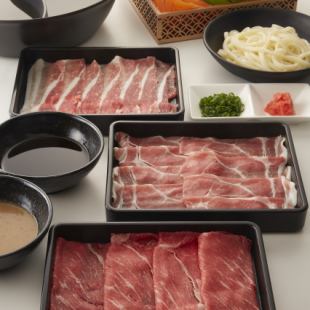 [All-you-can-eat lunch] Chestnut pork and beef shabu course