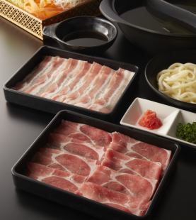 【연말 12/29~12/31 점심 코스】3종의 밤돼지 샤브 코스