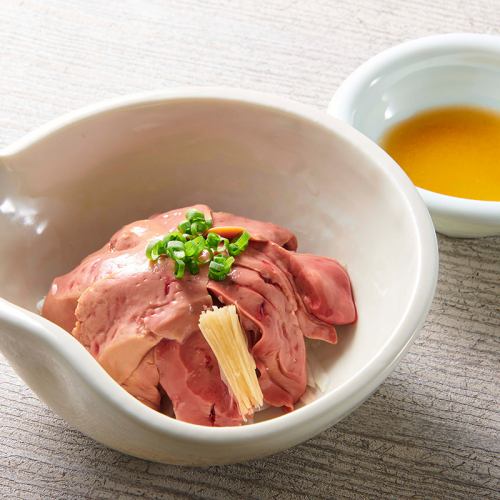 Chicken liver sashimi (cooked at low temperature)