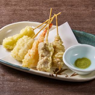 【天ぷら串】MIX5種盛り合わせ