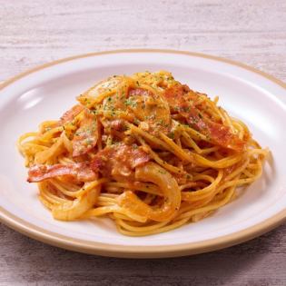 もちもち！トマトガーリックパスタ