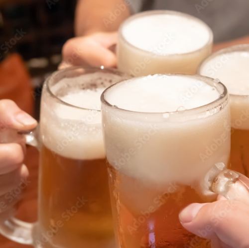ビールで乾杯♪