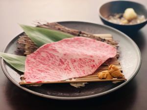 A blissful slice of sirloin with grated daikon radish and ponzu sauce