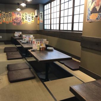 The tatami room can be reserved! Up to 20 people can be accommodated!