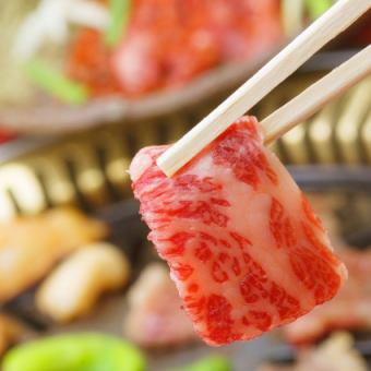 歓送迎会に最適!<焼肉三昧コース>黒毛和牛付き12品1.5H飲放付★3500円→3000円(税別)