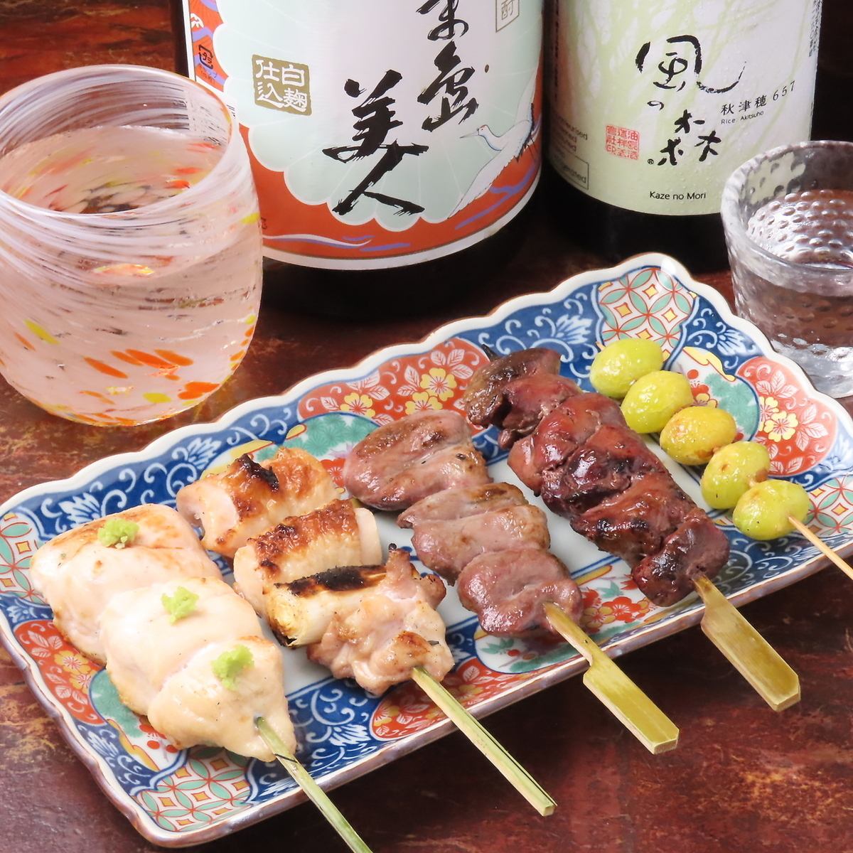 毎朝仕入れた新鮮な国産鶏肉を毎日その日のうちに串うち