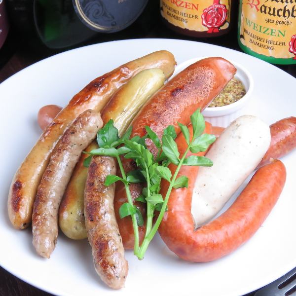 German sausage platter