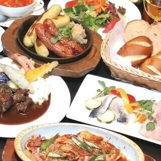 【제철의 미각과 독일 요리의 코스】2시간 음료 무제한과 계절의 식재료와 독일 요리 ※금요일 불가