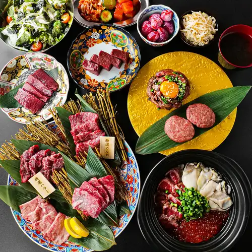 全ての宴会コースが飲み放題付4,000円～！焼肉を堪能できる宴会コースプラン有り◎4種類ご用意◎