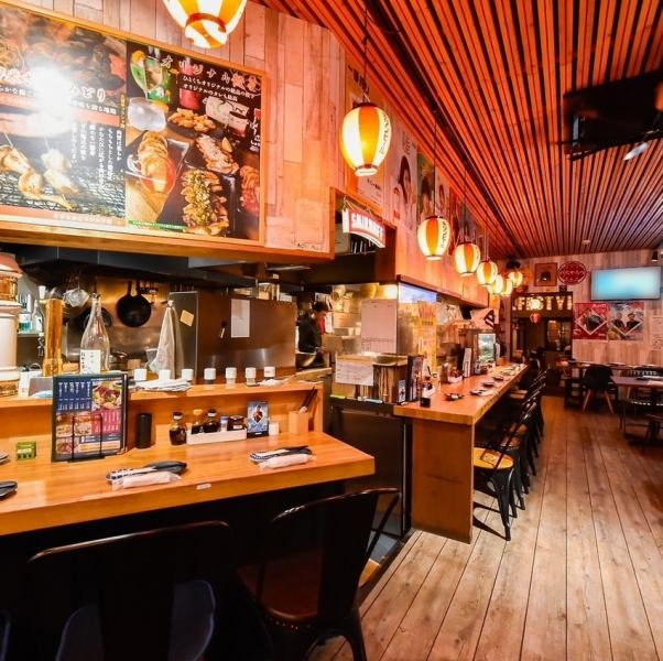 【カウンター】デート・お友達との飲み会にも！個室のご予約はお早めに★是非一度お越しください！西鉄久留米駅より徒歩すぐの好立地！