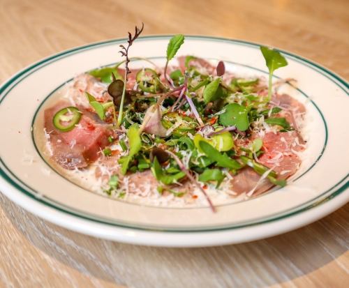 Carpaccio of Tongue and Green Pepper