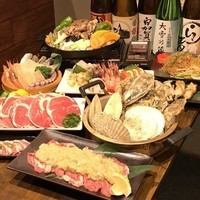 北海道ジビエ　産直鹿肉とラム肉　海鮮もついた当店のスペシャルコース7300円現金決済で300円OFF