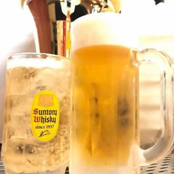 【当日OK】生ビール付き☆2時間飲み放題