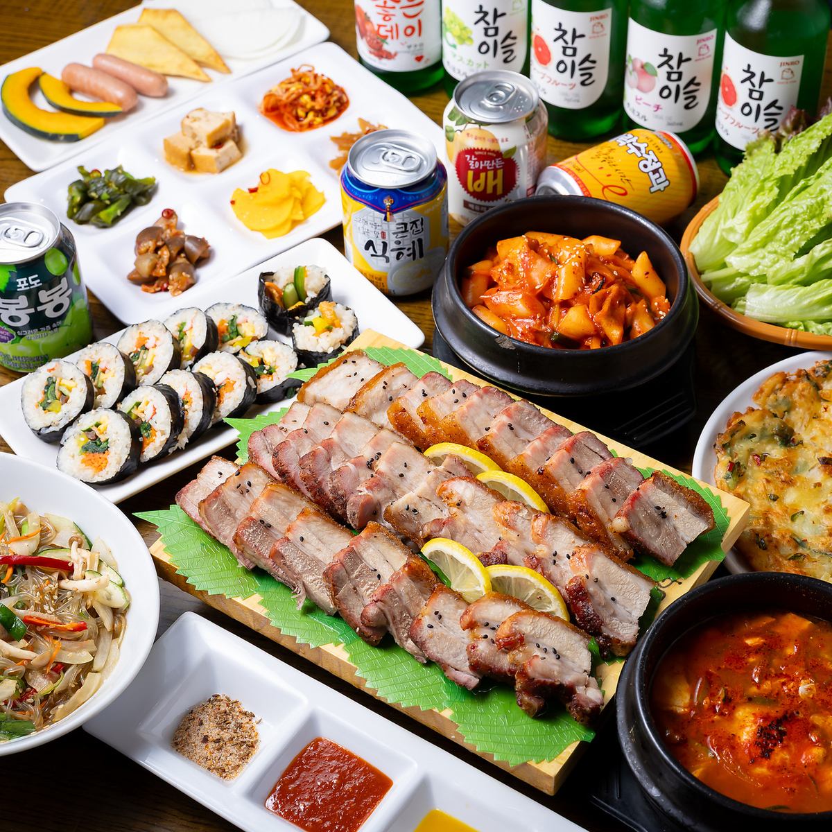 なんと18品生サムギョプサルコース120分飲み放題付3500円♪