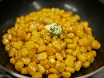 Butter corn with scorched soy sauce