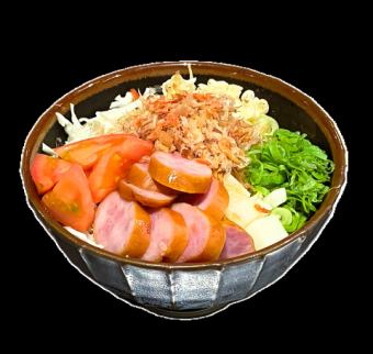 蒜香番茄香腸文字燒