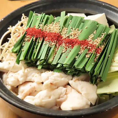 【夏バテ防止！】白味噌にんにくもつ鍋♪夏コース！120分飲み放題付き5500円