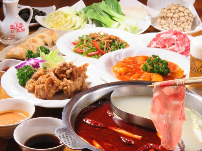 All-you-can-eat hotpot & 20 dishes <120 minutes> Table order buffet [all-you-can-drink included] 5,500 yen