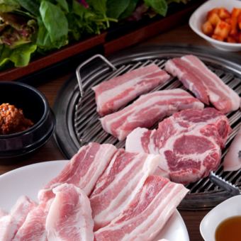 【吃喝無限！120分鐘♪】3種肉+新鮮蔬菜+4種panchan無限吃★含尾餐♪