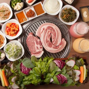 【일~목 한정/선파셋+무료 뷔페 3시간】+신선 야채와 반찬 뷔페+〆의 식사