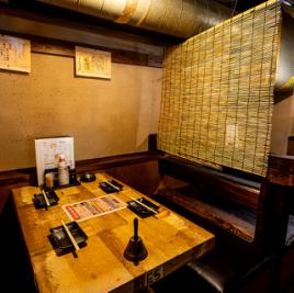 Cozy semi-private table seating for small groups to enjoy together!