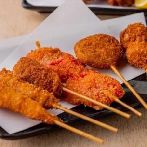 Assorted carefully selected skewers