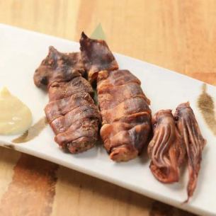 Grilled squid with liver