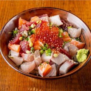 Seafood rose chirashi