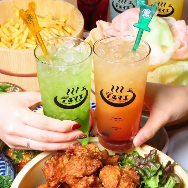 蛇口から桶に注いで飲めるスタイルはテルマエだけ♪