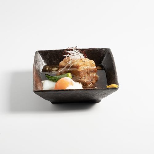 Kakuni pork with hot spring egg