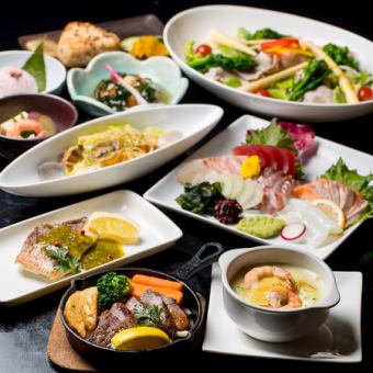 ☆2H all-you-can-drink included☆Spring limited ``Sakura Course'' 10 dishes in total, reduced from 7,000 yen to 6,500 yen with coupon!