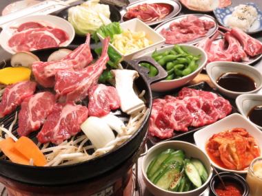 【各種宴会に☆】飲み放題込み♪ジンギスカン3匹コース4980円(税込)♪