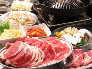 附无限畅饮♪简易成吉思汗套餐 3,980日元(含税)